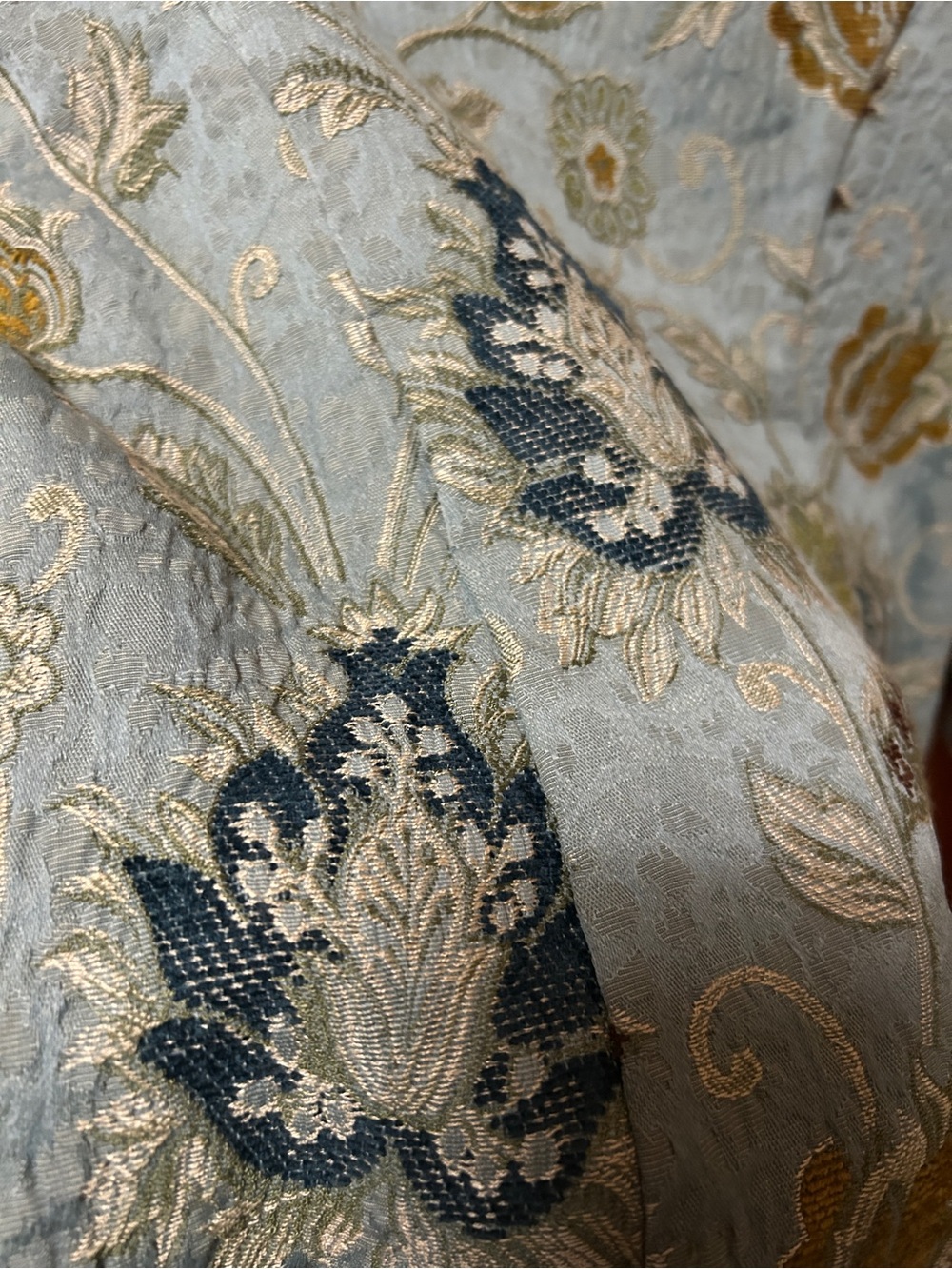 CAbi Blue Floral Brocade Coat 16 - Picture 4 of 7